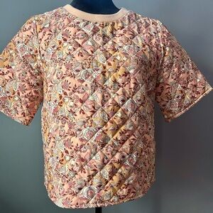 Anthropologie  Quilted Short Sleeve Top